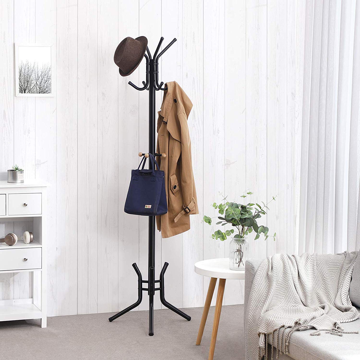 SONGMICS Stylový kovový věšák na kabáty 176 cm - Obrázek 2