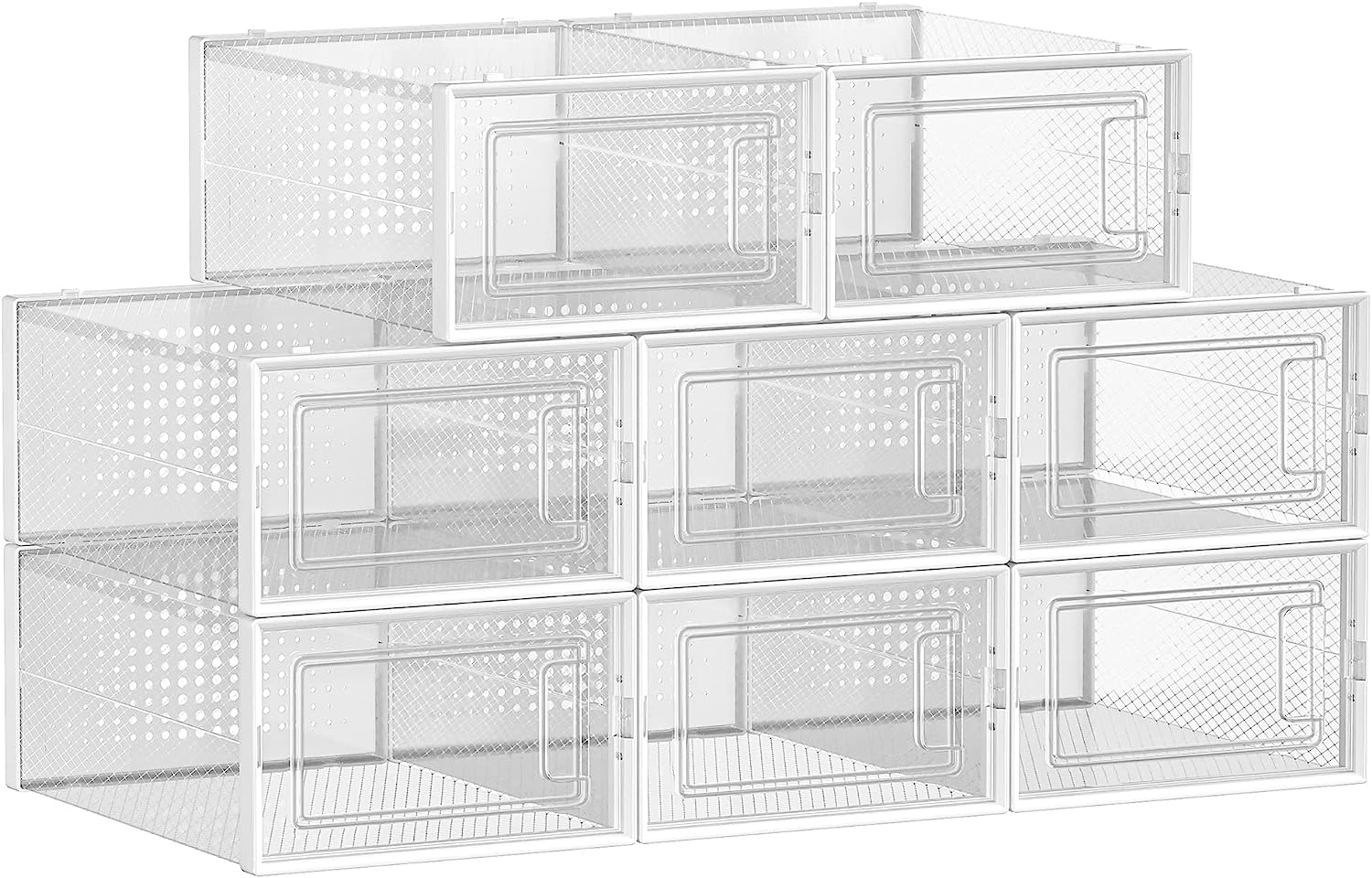 SONGMICS Úložné boxy stohovatelné transparentní 8 ks - Obrázek 2