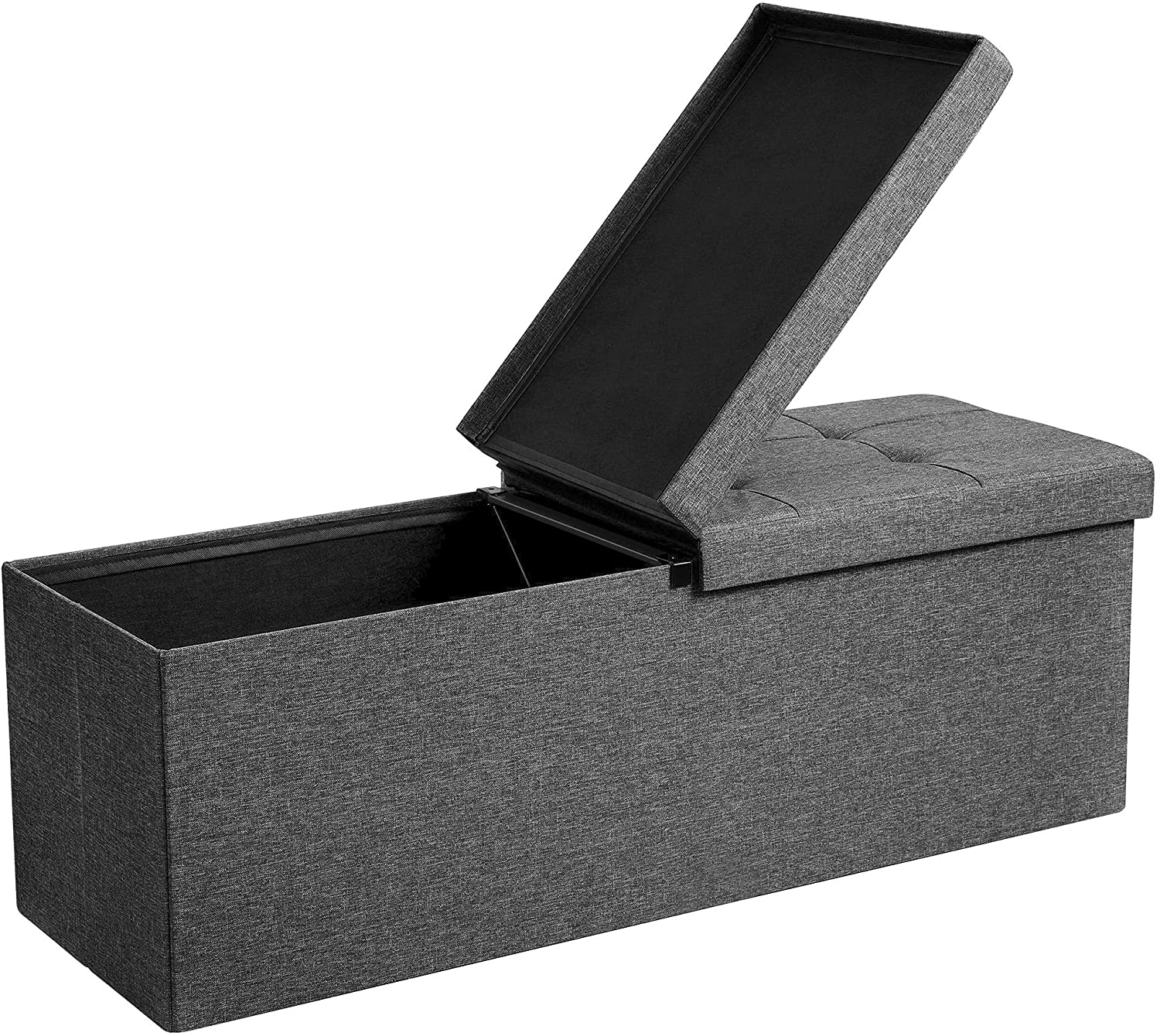 SONGMICS Úložný sedací box skládací 120 l tmavě šedý - Obrázek 2