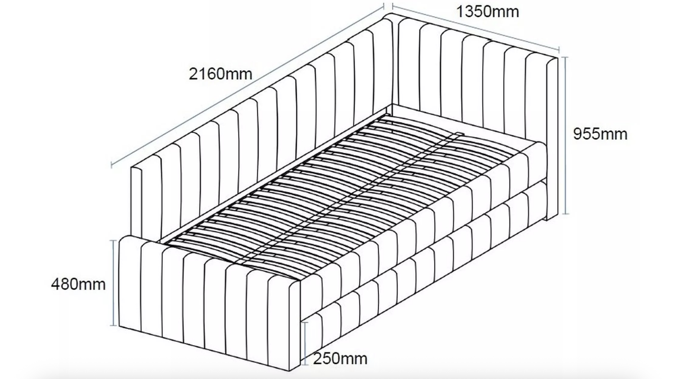 Signal Jednolůžková postel Alfie 120x200 béžová - Obrázek 2