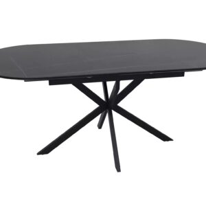 Signal Jídelní rozkládací stůl Gaston 140/180 cm keramika černý mramor/černý