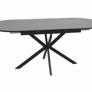 Signal Jídelní rozkládací stůl Gaston 140/180 cm keramika šedý mramor/černý