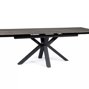 Signal Rozkládací jídelní stůl Columbus Ceramic 160/240 cm hnědý/černý