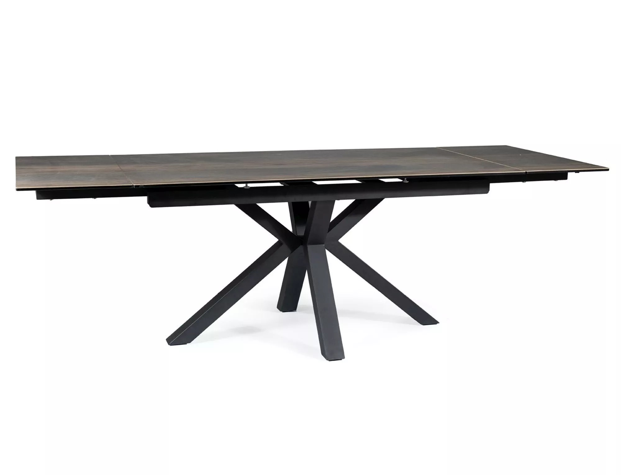 Signal Rozkládací jídelní stůl Columbus Ceramic 160/240 cm hnědý/černý