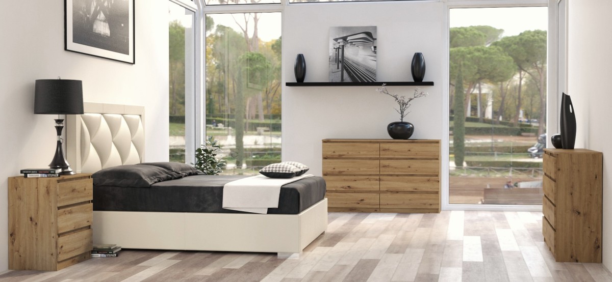 TP Living Komoda Malwa 140 cm dub artisan - 8 poliček - Obrázek 2