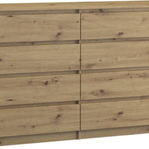 TP Living Komoda Malwa 140 cm dub artisan - 8 poliček