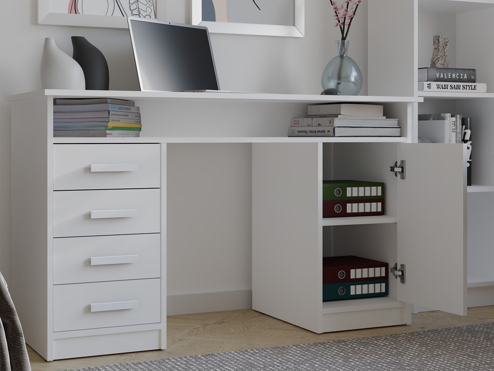 TP Living Psací stůl ADA 125 cm bílý - Obrázek 2