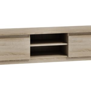 TP Living Televizní stolek DELUKO s dřevěnou policí 140 cm dub sonoma