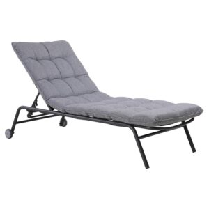 TP Living Zahradní lehátko Vibe černé/šedé