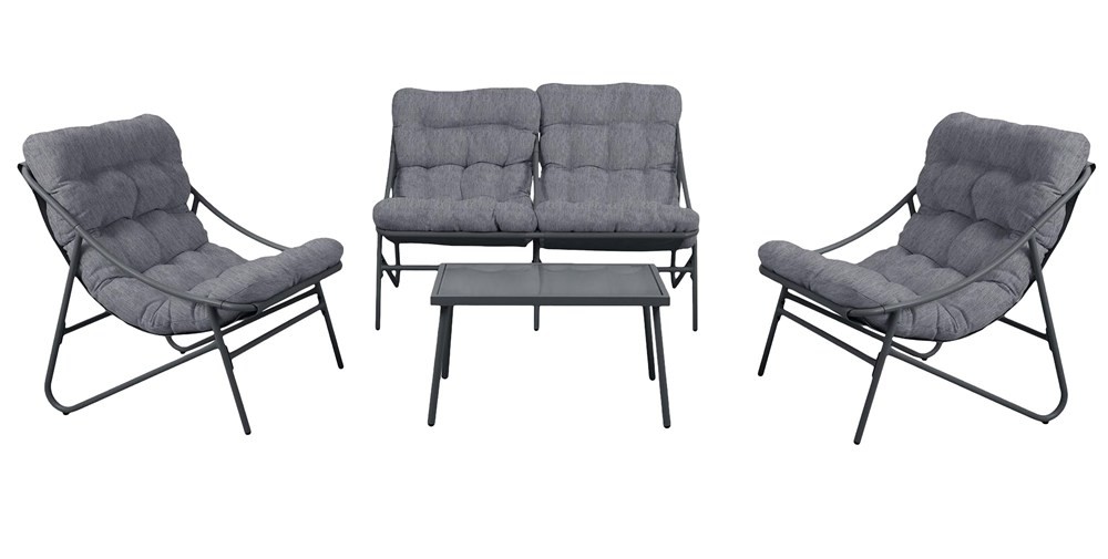 TP Living Zahradní sestava VIBE pro 4 osoby šedá