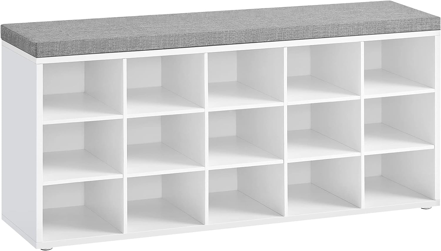 VASAGLE Botník s lavičkou 105 cm bílý - Obrázek 2