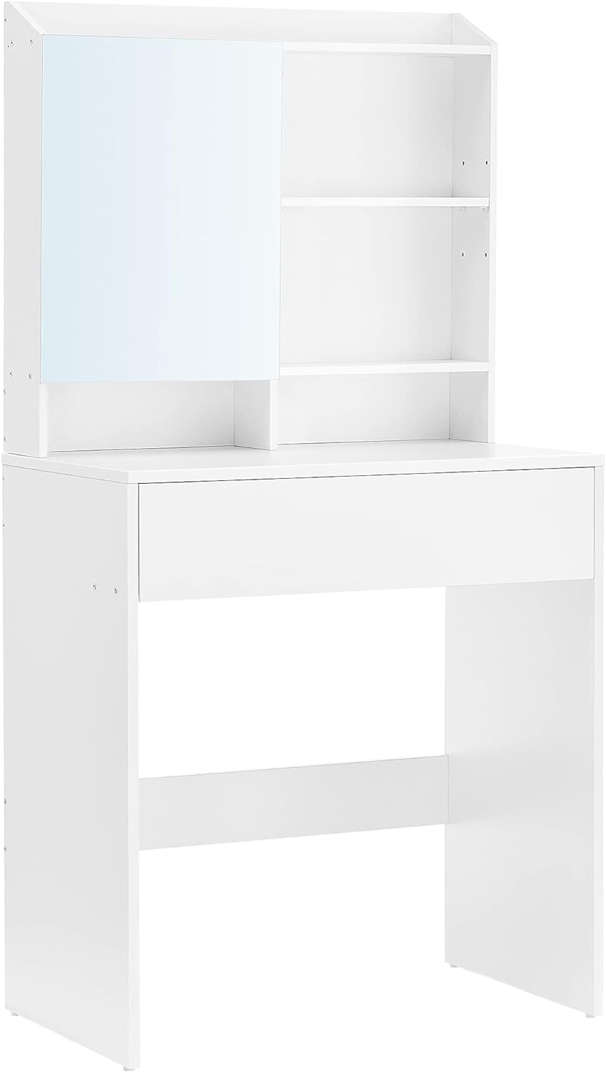 VASAGLE Toaletní stolek se zrcadlem 70 x 136 x 40 cm bílý - Obrázek 2