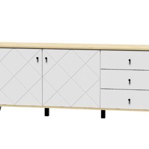 Vivaldi Komoda Bilbao 183 cm dub Artisan/bílá