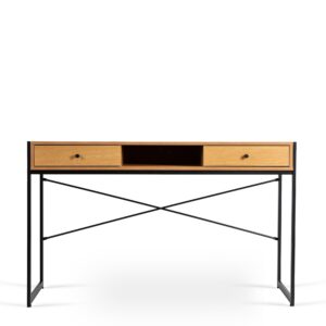 Vivaldi Psací stůl se zásuvami Rex 123 cm dub Craft zlatý/černý