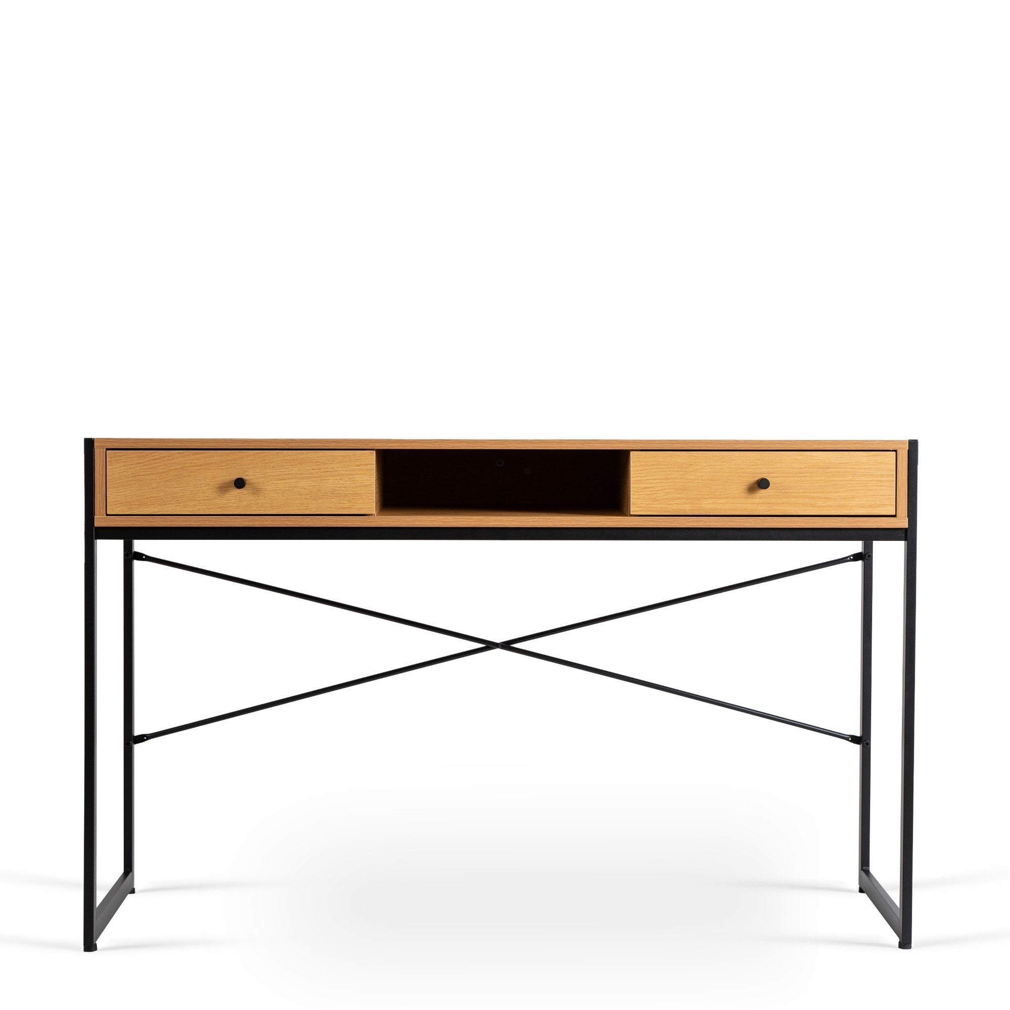Vivaldi Psací stůl se zásuvami Rex 123 cm dub Craft zlatý/černý