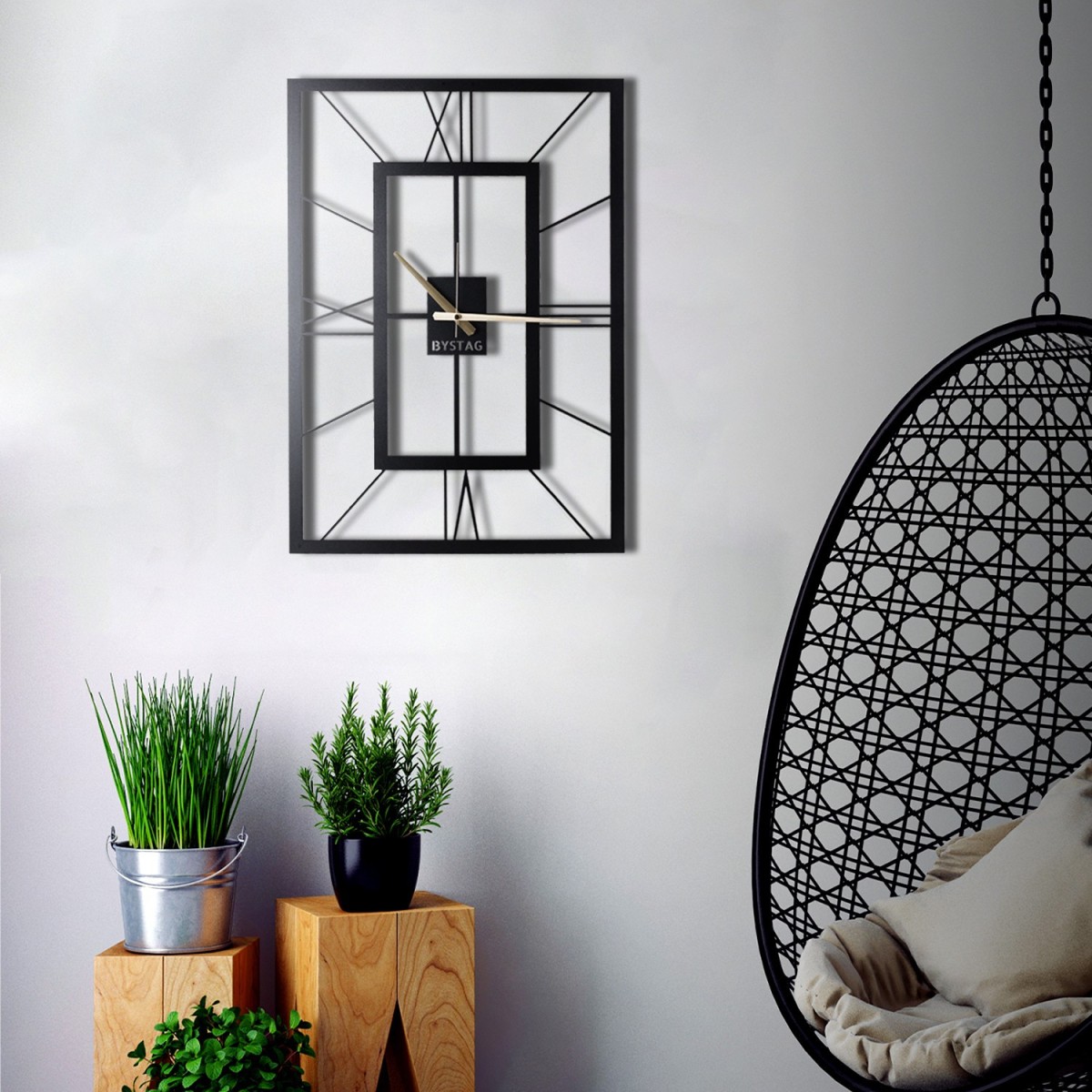 Wallity Nástěnné hodiny November 50 cm černé - Obrázek 2