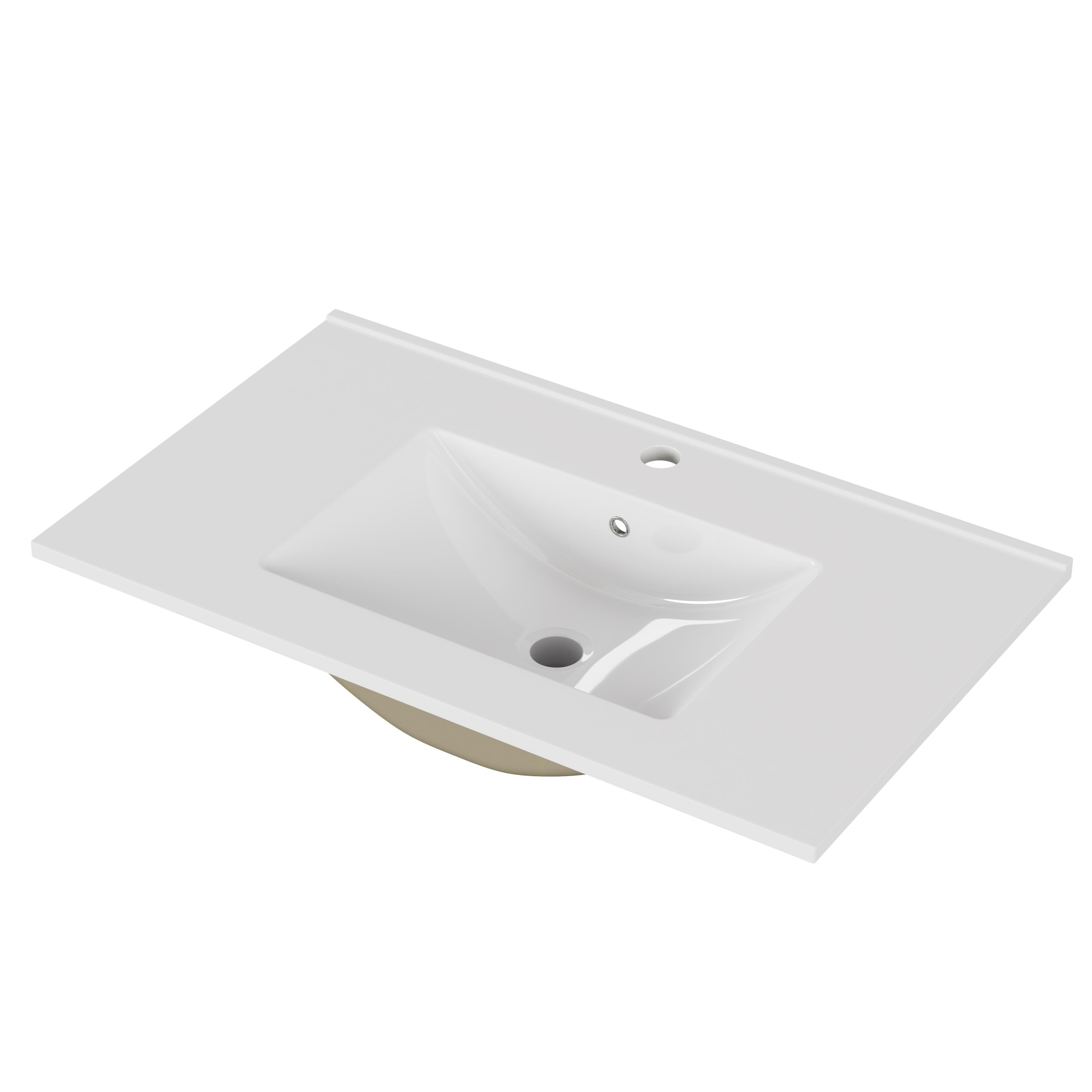 Zápustné umyvadlo Houseland Cavelo 80 cm bílé