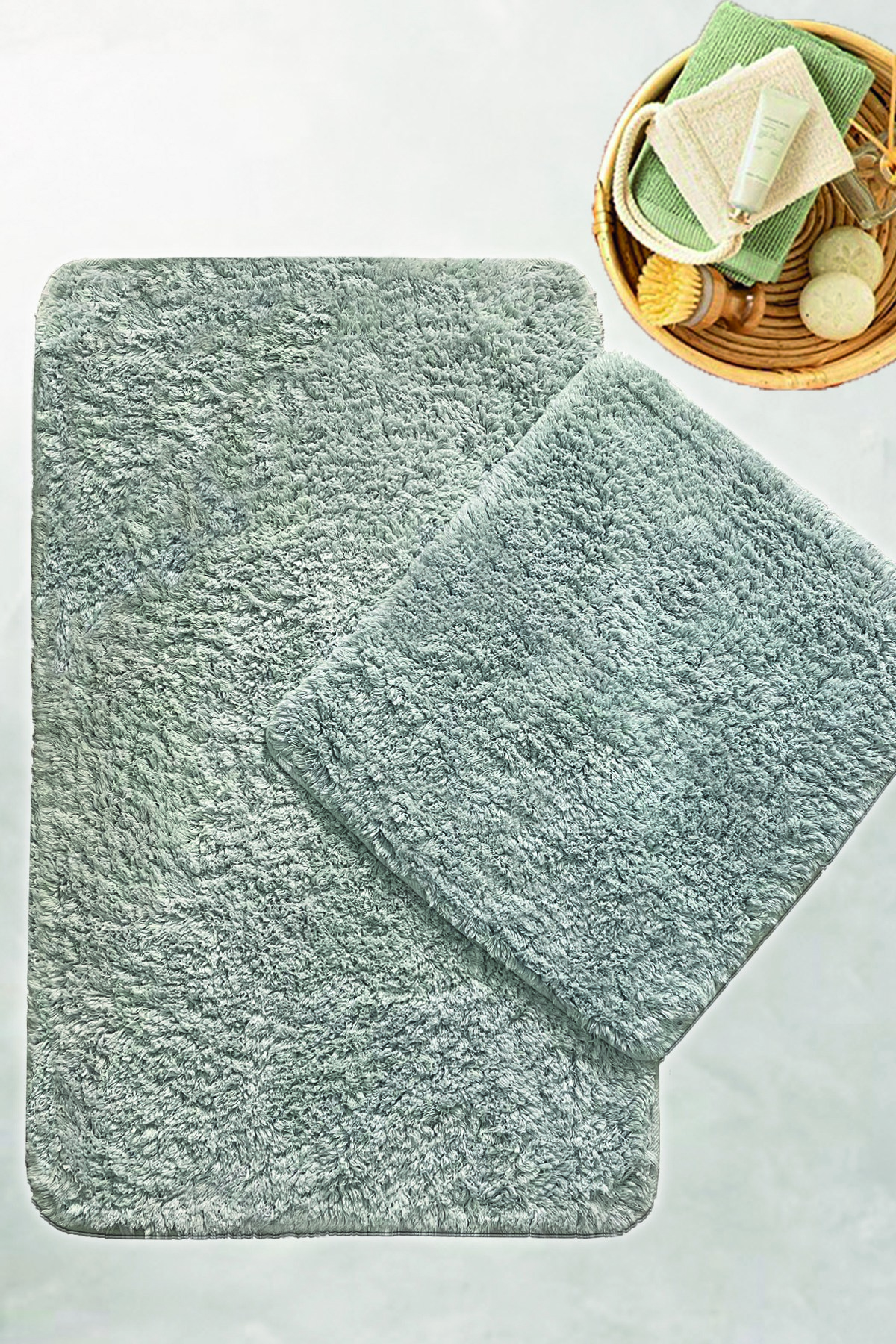 ASIR Koupelnová předložka COTTON BASIC šedá 2 ks