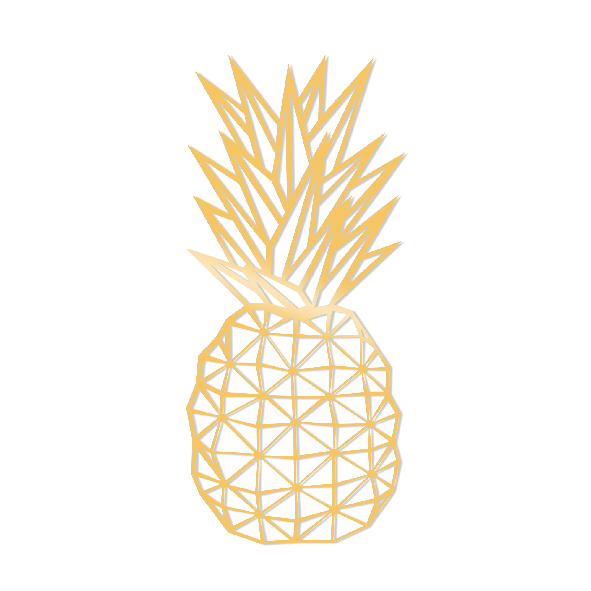 ASIR Nástěnná dekorace kov ANANAS zlatý 22 x 55 cm - Obrázek 2