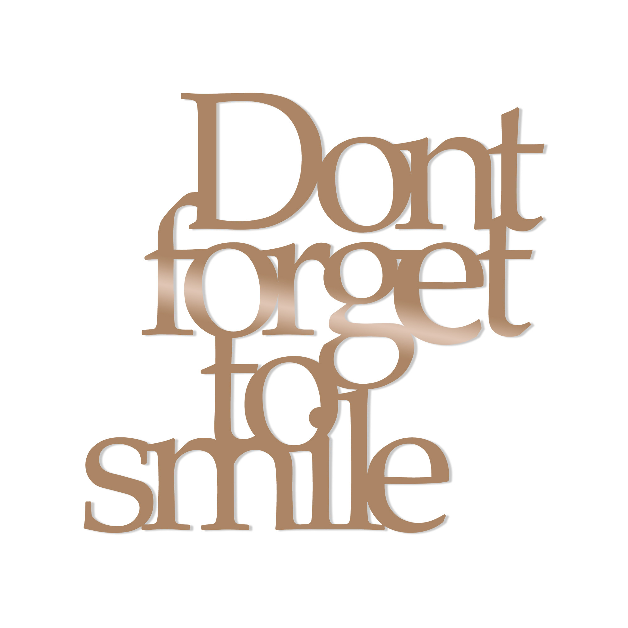 ASIR Nástěnná dekorace kov DONT FORGET TO SMILE 70 x 67 cm - Obrázek 2