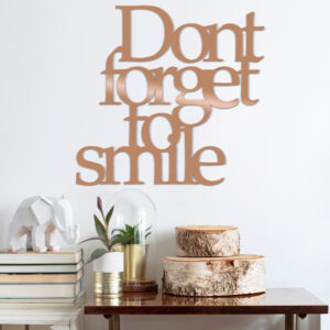 ASIR Nástěnná dekorace kov DONT FORGET TO SMILE 70 x 67 cm