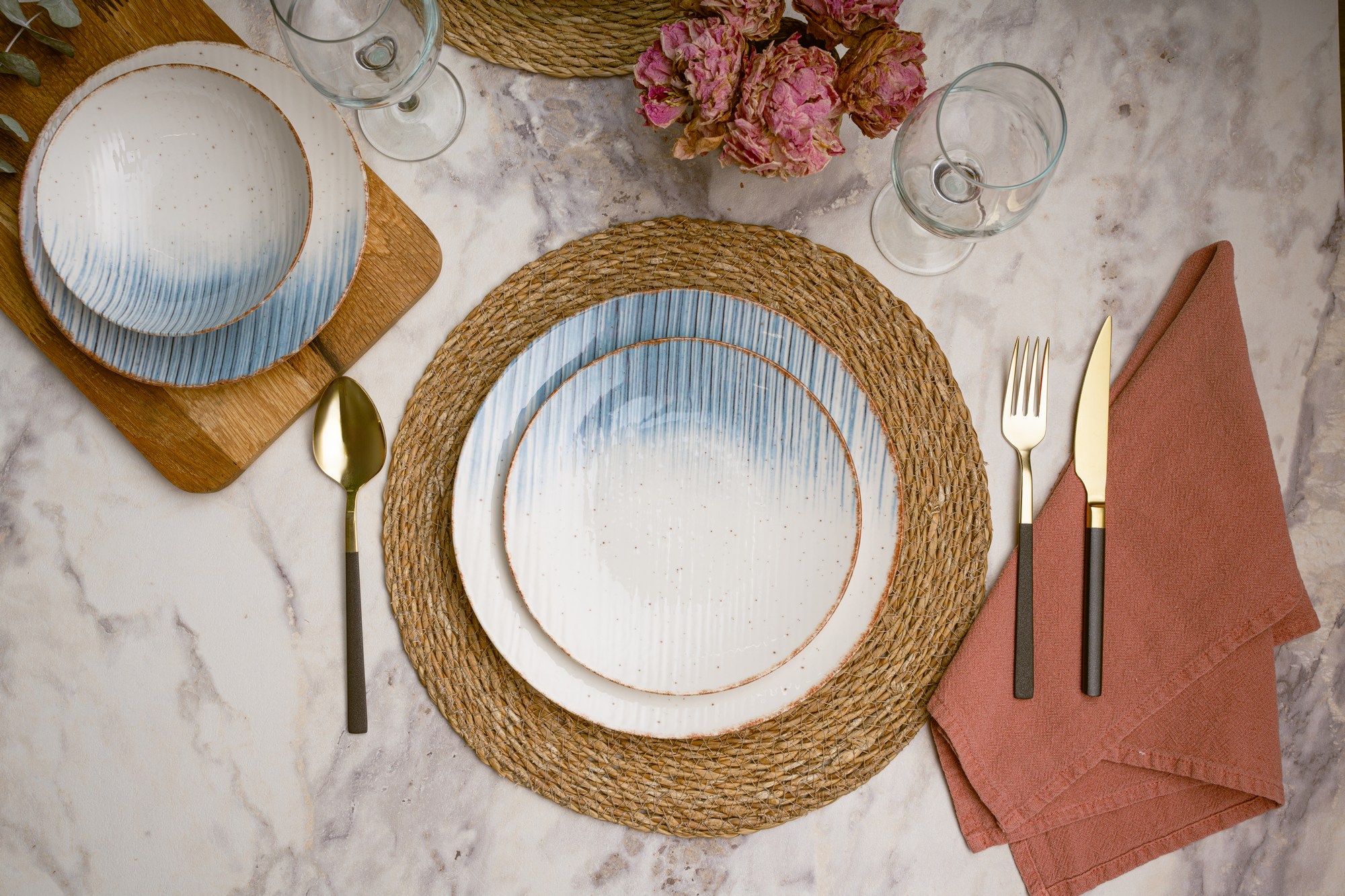 ASIR Porcelánová jídelní souprava BLUEGRASS 24 ks - Obrázek 2
