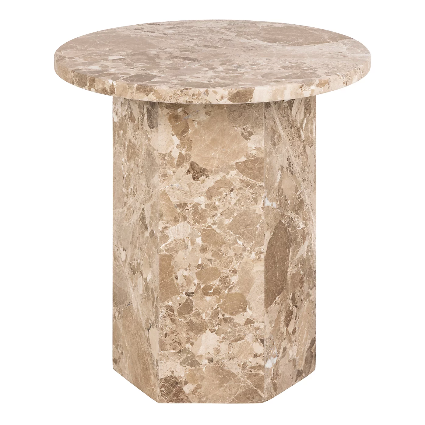 Actona Odkládací stolek Naxos 50 cm mramor Latte - Obrázek 2