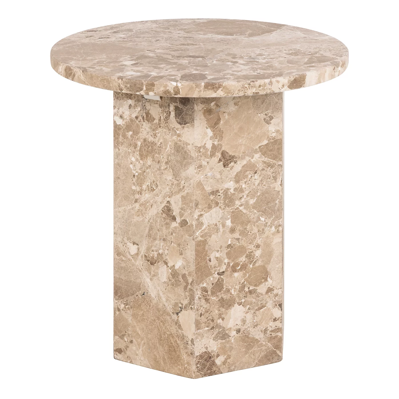Actona Odkládací stolek Naxos 50 cm mramor Latte