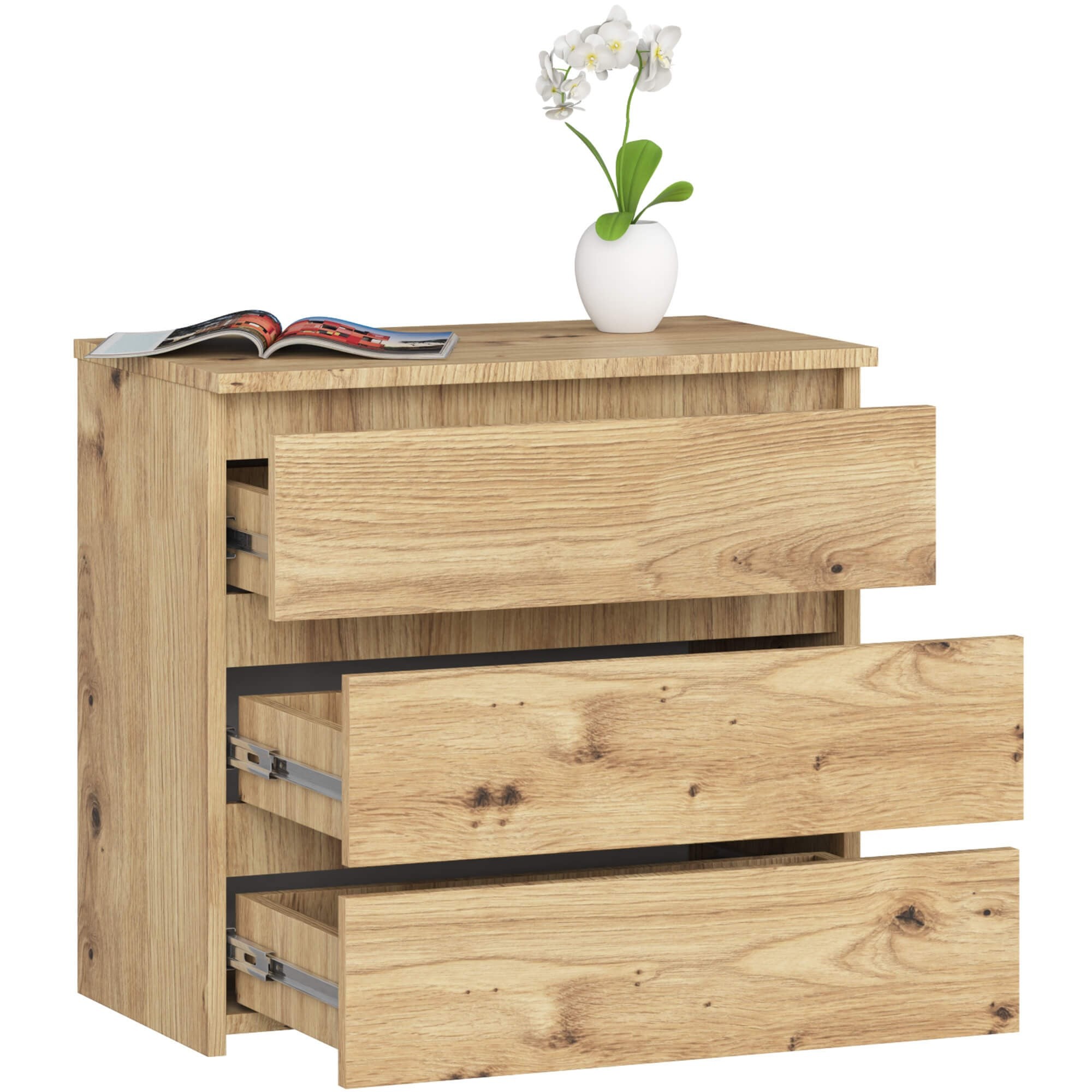 Ak furniture Komoda CL3 60 cm dub artisan - Obrázek 2
