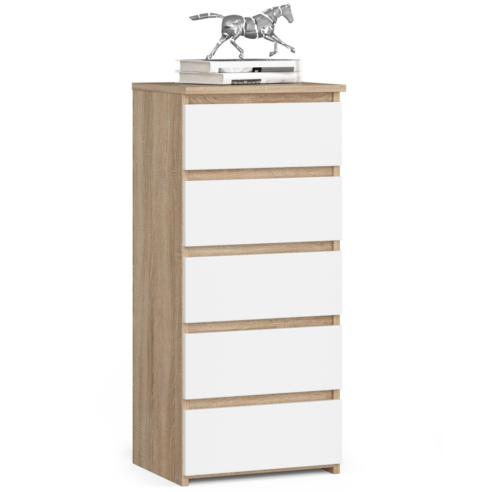 Ak furniture Komoda CL5 40 cm dub sonoma/bílá