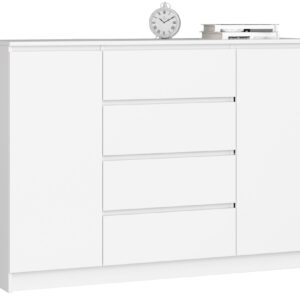 Ak furniture Komoda Kryštof 140 cm bílá