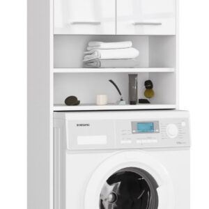 Ak furniture Koupelnová skříňka nad pračku Fin bílá lesk