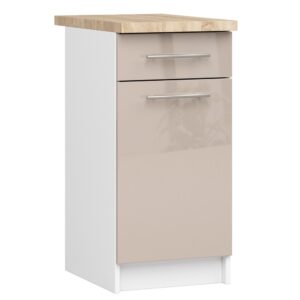 Ak furniture Kuchyňská skříňka Olivie S 40 cm 1D 1S bílá/cappuccino