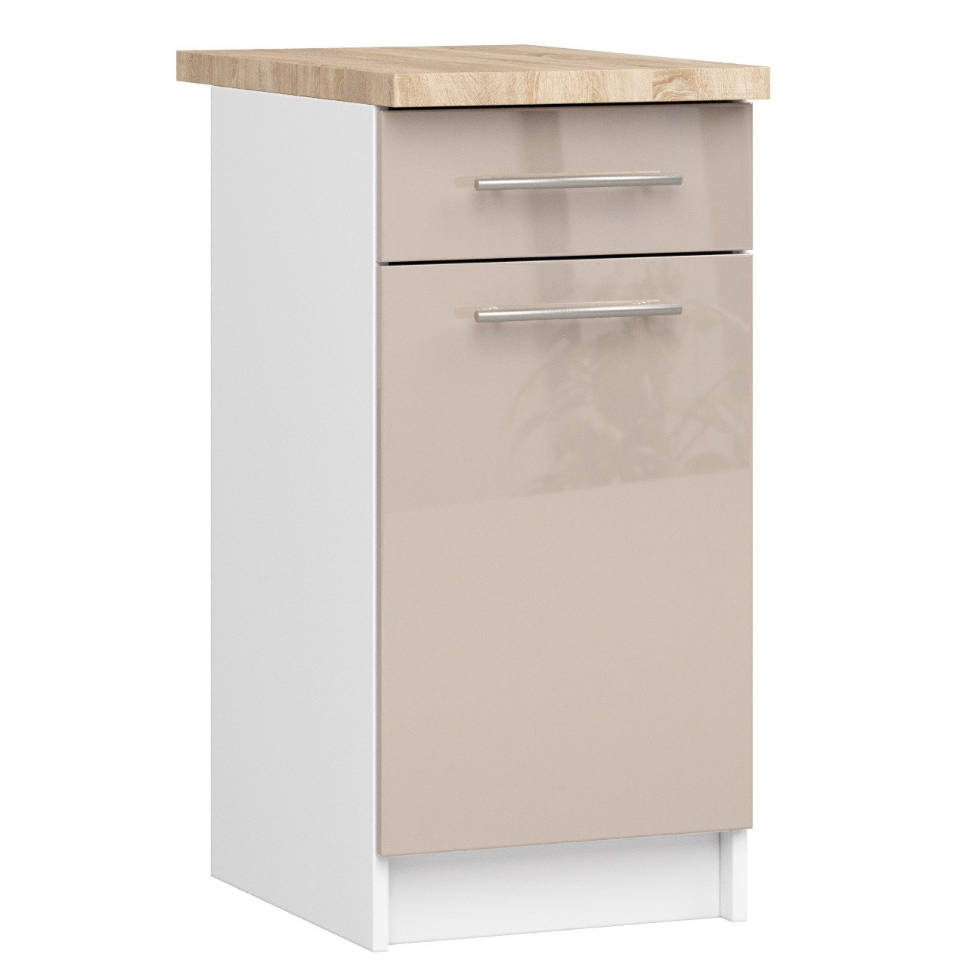 Ak furniture Kuchyňská skříňka Olivie S 40 cm 1D 1S bílá/cappuccino
