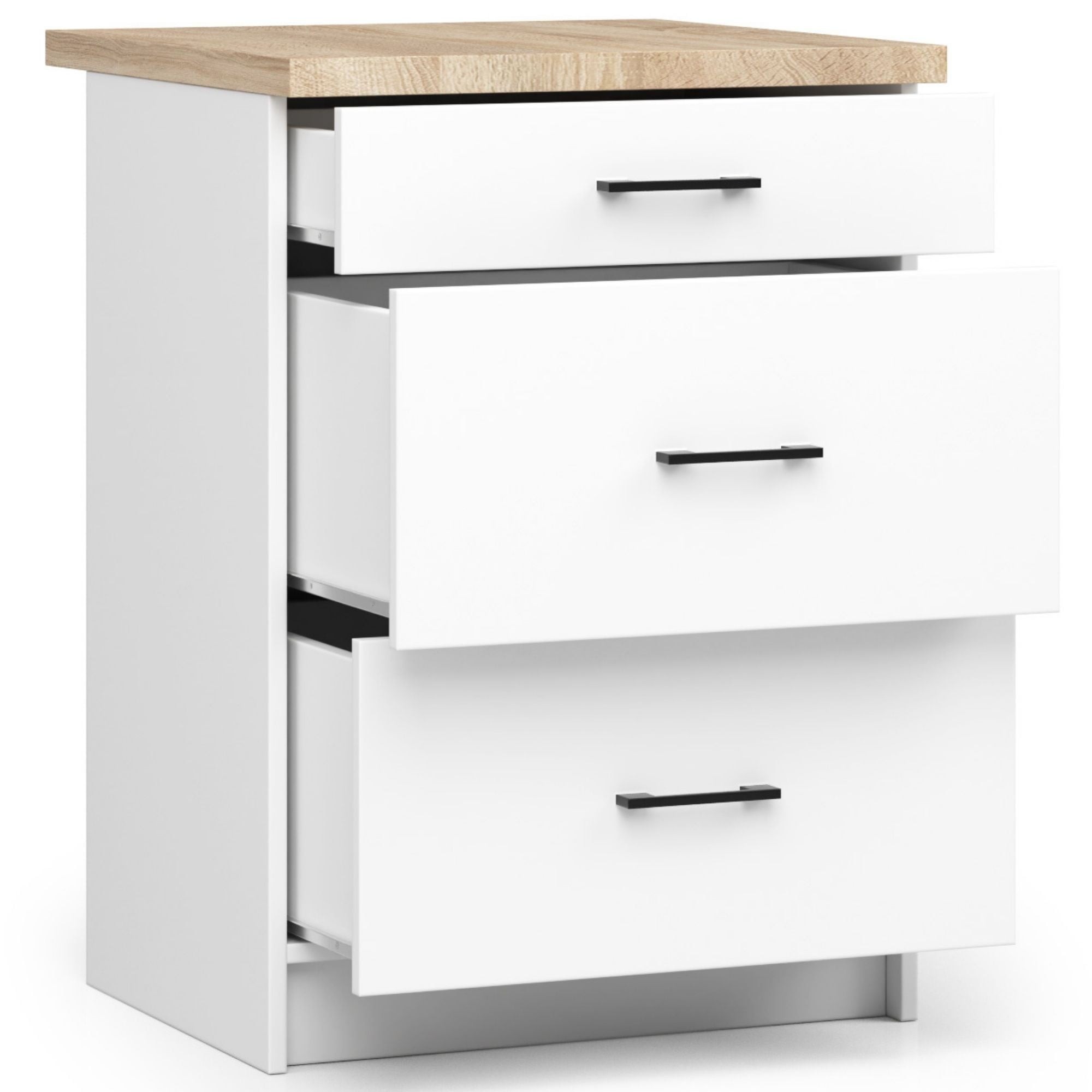 Ak furniture Kuchyňská skříňka Olivie S 60 cm 3S bílá - Obrázek 2