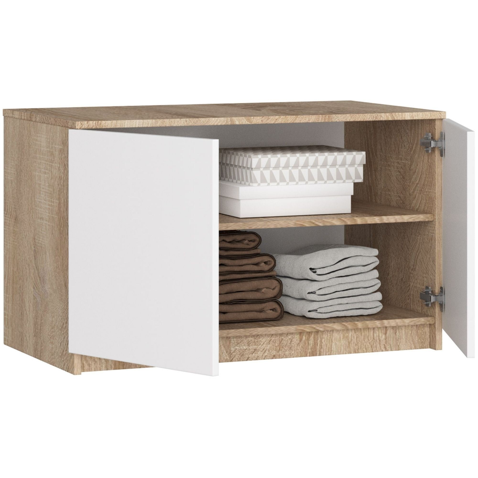 Ak furniture Nástavec na skříň Star 90 cm sonoma/bílý - Obrázek 2