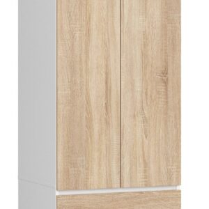 Ak furniture Šatní skříň Star 60 cm bílá/dub sonoma