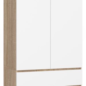 Ak furniture Šatní skříň Star 90 cm dub sonoma/bílá