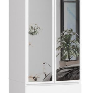 Ak furniture Šatní skříň Star se zrcadlem 60 cm bílá