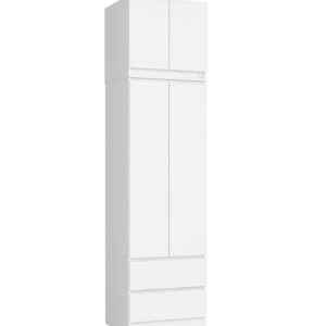 Ak furniture Šatní skříň s nástavcem Star 60 cm bílá