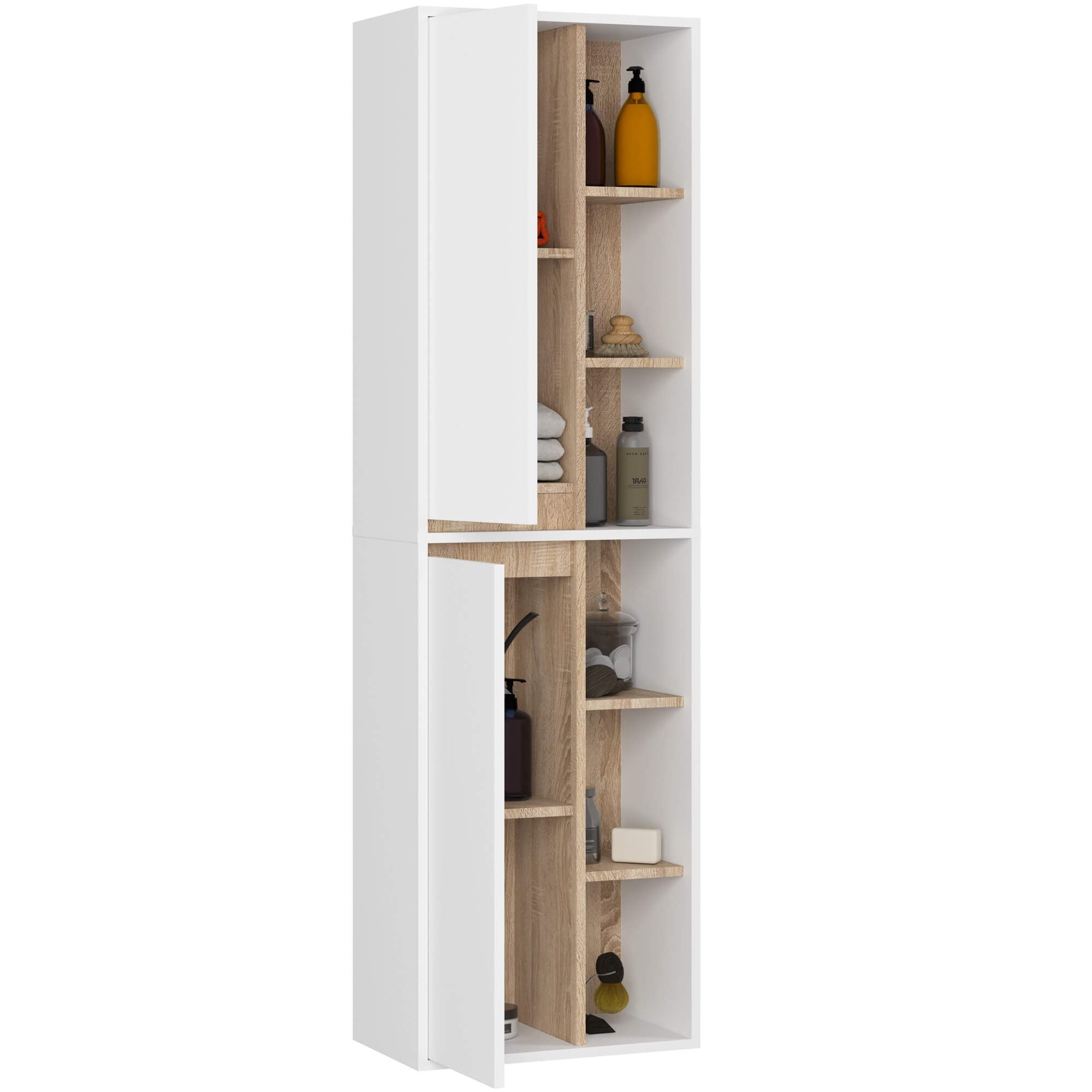 Ak furniture Závěsná koupelnová skříňka VAMI 50 cm bílá/dub sonoma - Obrázek 2