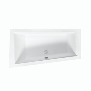 Besco Akrylátová asymetrická vana se sníženým lemem Intima Slim 150x85 (160x90) Barva: Bílá
