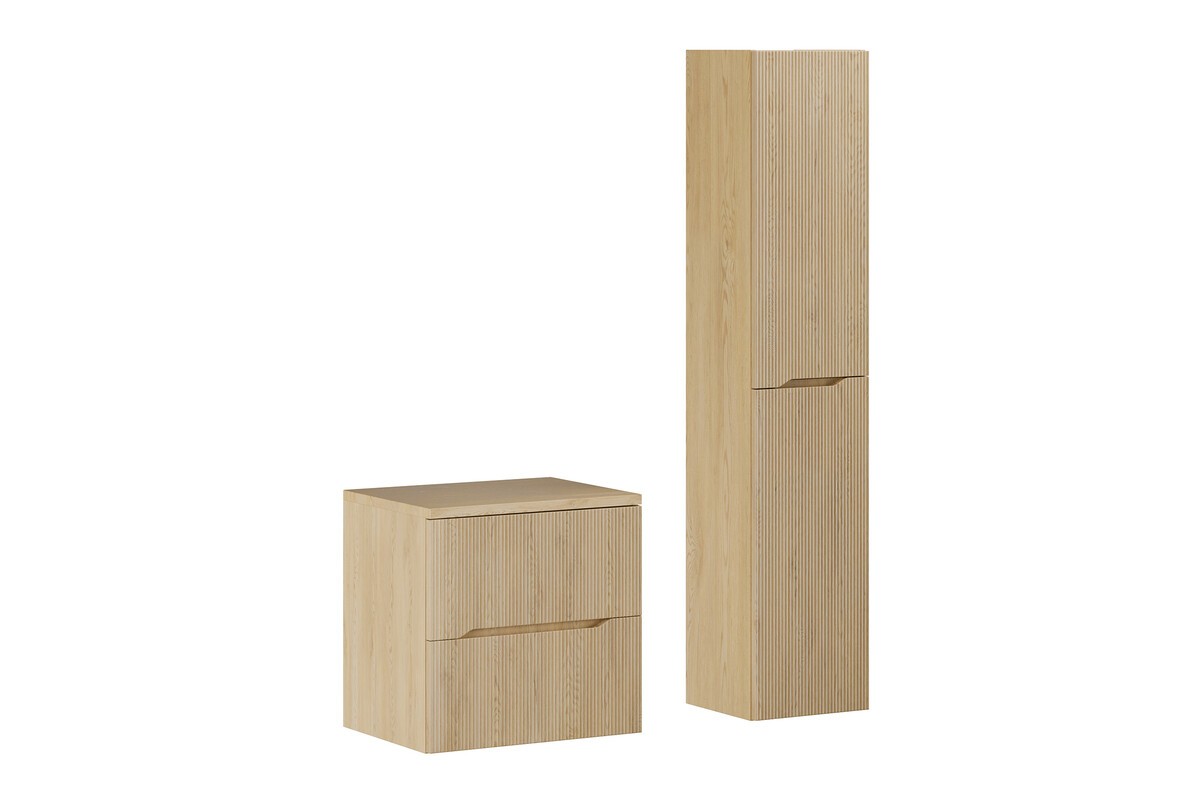 Comad Koupelnová sestava Nordic s deskou a skříňkami 60 cm dub cremona