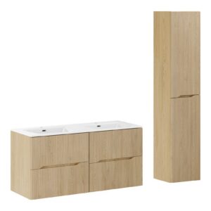Comad Koupelnová sestava Nordic se skříňkami a zápustnými umyvadly 120 cm dub cremona