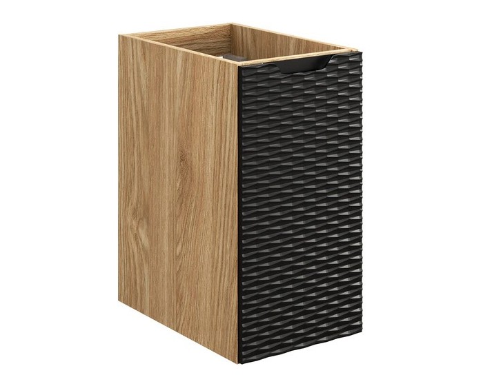umyvadlem a skříňkami 90 cm černá/dub olejovaný