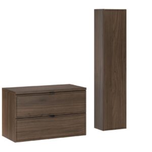 Comad Koupelnová sestava Villa s deskou a skříňkami 80 cm ořech