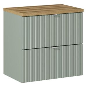 Comad Koupelnová skříňka pod deskové umyvadlo Line Reed Green 60 rákosově zelená/dub coast evoke