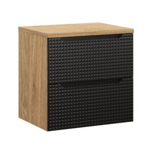 Comad Koupelnová skříňka pod deskové umyvadlo Luxor Black 60 černá/dub olejovaný