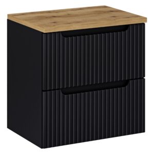 Comad Koupelnová skříňka pod deskové umyvadlo Nova Black 60 černá/dub coast evoke