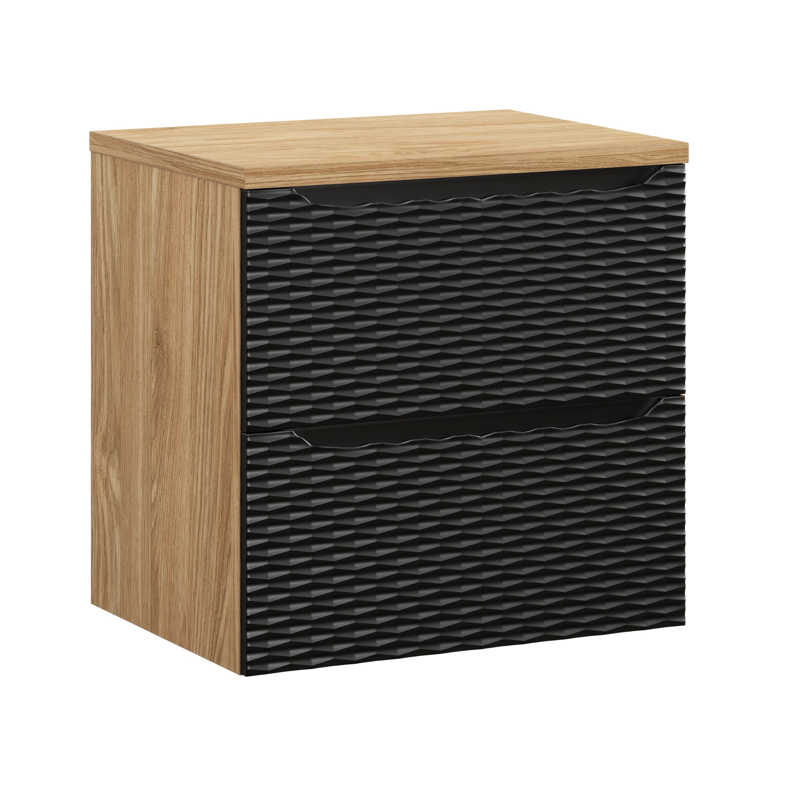 Comad Koupelnová skříňka pod deskové umyvadlo Ocean Black 60 černá/dub olejovaný